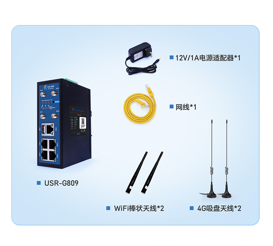4G工业路由网关的发货清单 4G工业路由网关的发货清单